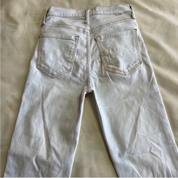 MOTHER- The Tripper Straight Leg White Acid Wash Marshmallow For Breakfast 24 - Picture 7 of 11